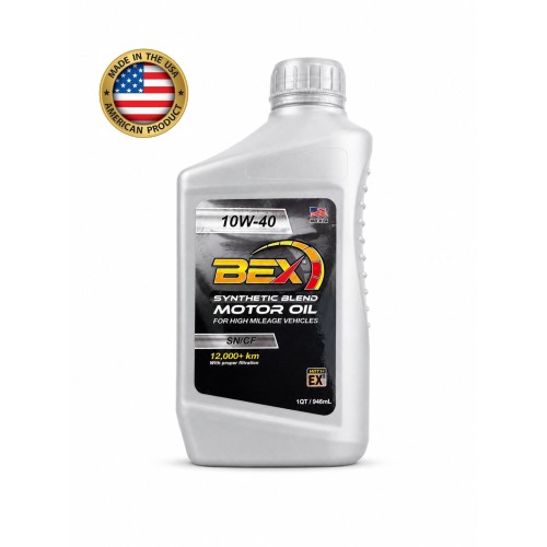BEX SYN BL 10W40 HIGH MILEAGE 12X946ml
